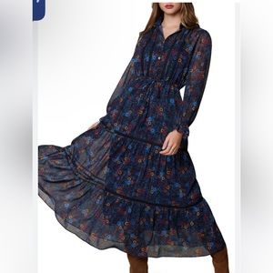 LOST AND WANDER FOREST JEWEL MIDI DRESS